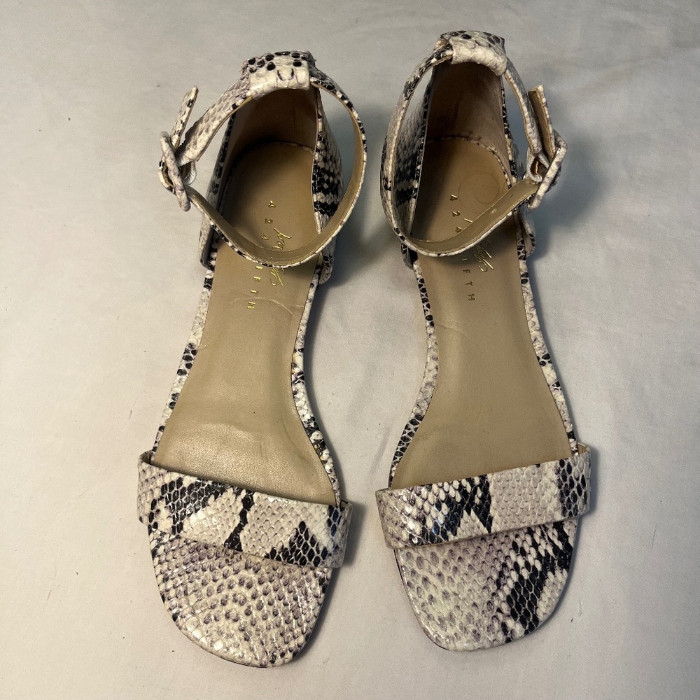Lord and Taylor Snakeskin Flat Sandals